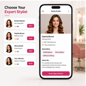 Desarrollo de Aplicaciones Móviles para Reserva de Salones de Belleza Modernos, Citas en Tiempo Real, Gestión de Estilistas, Alertas Push, Android, iOS, Internet - Product Image 3