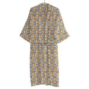 ชุดกิโมโนผ้าฝ้ายพิมพ์ลายแขนกุด - Product Image 1