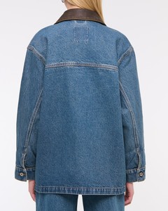 Premium Women <b>Denim</b> Bomber <b>Jacket</b> <b>Lightweight</b> Vintage Washed Oversized Street Style Autumn Winter Cotton Outerwear OEM ODM - Product Image 4