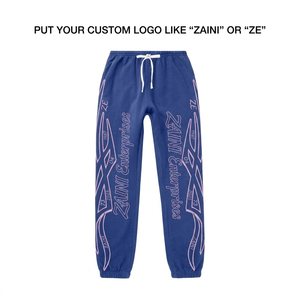 Pantalones Deportivos ZAINI para Hombre, 320 GSM, Algodón y Poliéster, Color Azul Rey, Cordón Ajustable, Pliegues Delanteros, Ligeros, Premium, Estilo Urbano - Product Image 1