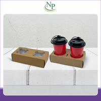 Fabricant et exportateur indien de boîtes en papier kraft duplex rectangulaires écologiques et jetables pour 2 tasses