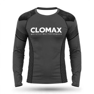 เสื้อรัดกล้ามเนื้อ MMA แบบสั่งทำพิเศษ พิมพ์ลายด้วยความร้อน เป็นมิตรต่อสิ่งแวดล้อม ผลิตจากผ้าสแปนเด็กซ์/โพลีเอสเตอร์ สำหรับทุกเพศ ออกแบบเฉพาะบุคคล สำหรับการฝึกซ้อมและการแข่งขัน - Product Image 2