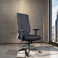 Chaise de bureau pivotante ergonomique en tissu de style moderne avec mousse PU et caractéristiques réglables
