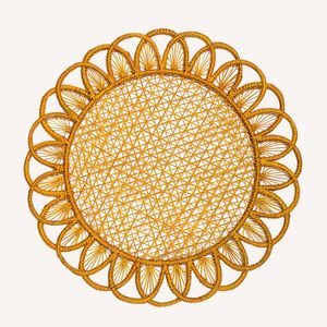 Exquisite Artisan Iraca Palm Dining <b>Placemat</b> Woven Straw Purple Blossom Mat Sustainable Luxury Modern Tabletop Accessory Supply - Product Image 4