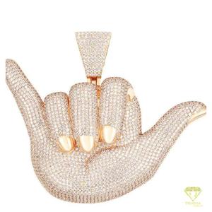 Personnalisé 3D Lab Grown Diamant Rappeur Pendentif pour Hommes Unique En Argent Sterling Hip Hop Bijoux Fine Pendentifs Charmes - Product Image 3