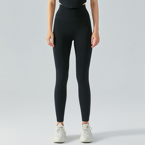 Leggings Deportivos de Cintura Alta, Color Liso, Elásticos, Sin Costuras, para Yoga y Fitness, para Mujer - Product Image 6