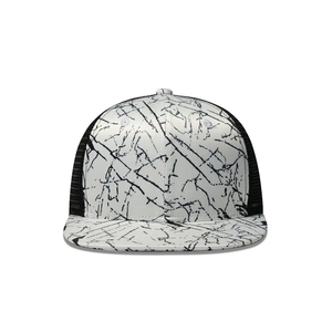 Gorra Trucker para Hombre con Estampado de Mármol, Visera Plana, Cierre a Presión, Malla Transpirable, Estilo Urbano, Ajustable, para Exteriores, con Logotipo Personalizado - Product Image 2