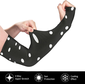 Mangas de Ciclismo con Diseño de Puntos Blancos y Negros, Secado Rápido, Transpirables, Protección UV - Product Image 5