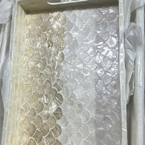 Plateau en rotin incrusté de nacre du Vietnam en gros pour les designers d'intérieur et les magasins de décoration intérieure - Product Image 3