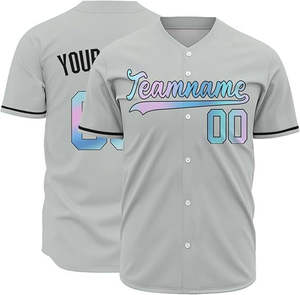 Maillot de baseball sublimé pour homme, de haute qualité, respirant, à séchage rapide, design personnalisé, tendance, pour jeunes joueurs d'équipe. - Product Image 1