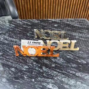 Letras de Resina Modernas Hechas a Mano para Sublimación, Decoración Navideña para el Hogar, Regalo Festivo Personalizable - Product Image 3