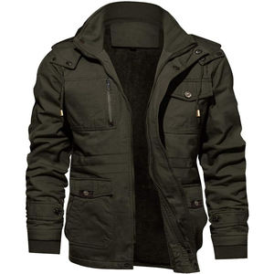 Contemporary <b>Field</b> <b>Jacket</b> Stand Collar Functional Front Compartment Details Rugged Casual Lifestyle Outerwear - Product Image 3