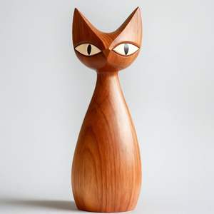 Sculpture en bois élégante pour la décoration intérieure, idéale pour offrir en cadeau - Product Image 5