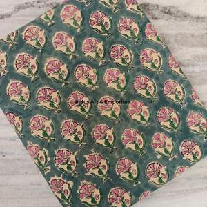 Block Print Cotton Cambric 60X60 Running Fabric Traditional Jaipuri Print Cotton Fabric - Product Image 4