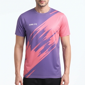 T-shirt de sport pour homme, sublimation, impression intégrale personnalisée, tee-shirt athlétique respirant à manches courtes, haut d'entraînement et de fitness - Product Image 5