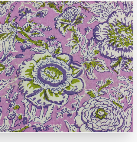 Naturel 5 Yards Lavande Rose Imprimé Floral Bloc Impression Tissu À Coudre Tissu Coton Tissu Couture Rembourrage en Gros - Product Image 4