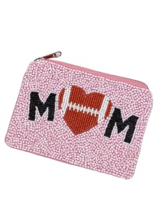 Pochette de haute qualité, élégante et raffinée, avec un grand cœur rouge perlé et broderie dorée, avec option de personnalisation, par Hiba Enterprises. - Product Image 5