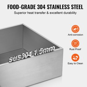 Pentola Industriale da 24,9 Galloni con Evaporatore Piatto e 1 Valvola per 3 Metodi di Riscaldamento, Capacità 362 Tazze da 8,8 oz per Sciroppo d'Acero - Product Image 3