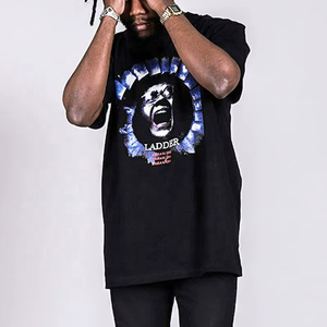 สินค้าใหม่มาแรง เสื้อผ้าฮิปฮอปผู้ชาย ดีไซน์เฉพาะตัว รับสั่งทำเสื้อยืดสีดำขาวสำหรับผู้ชาย - Product Image 2