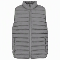 Gilet matelassé d'hiver décontracté à fermeture éclair intégrale, rembourré de duvet, respirant, séchage rapide, col roulé, sans manches, unisexe