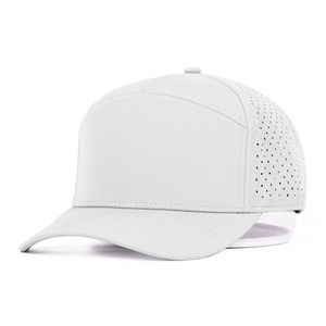 Casquette de baseball perforée à découpe laser, 6 panneaux, 100 % coton, imperméable, personnalisable, pour le sport, motif léopard et losanges, vente en gros - Product Image 5
