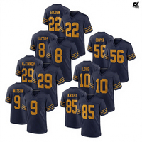 Nouveaux maillots de football américain DUBBIX INDUSTRIES 2025, brodés, 17 Adams, 8 Verse, 9 Stafford, 12 Nacua, équipe des Rams, devant