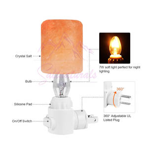 Lámpara de Sal del Himalaya Más Vendida, Lámpara de Sal del Himalaya de Cristal Natural, Decoración para el Hogar, Luz Cálida - Product Image 3