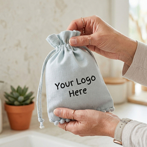 Premium Quality Eco-friendly Customizable Drawstring Bags Jewelry Packaging Pouch Bag <b>Travel</b> Storage <b>Container</b> - Product Image 1