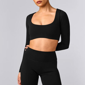 Camiseta Deportiva de Manga Larga, Corte Atlético, Transpirable, Tejida, 100% Poliéster, Alto Contenido de Elastano, Color Sólido, Secado Rápido - Product Image 5