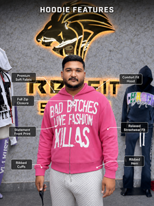 Sweat à capuche zippé crème pour homme, coupe oversize, style streetwear, en coton French Terry, avec impression sérigraphiée de lettres sur le devant, idéal pour l'automne - Product Image 6