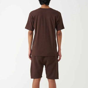 Ensemble personnalisable léger pour homme : T-shirt uni et short en tissu éponge doux, style hip-hop estival, tailles variées, imprimé, prix raisonnable - Product Image 3