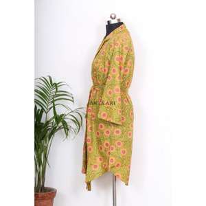 Vestido Maxi de Algodón con Estampado Floral Vintage, Ecológico, Estilo Hip Hop, Nuevo Vestido Largo con Estampado para Fiesta, Cuello en V, Botones, Ajustable - Product Image 5