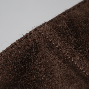 Nouvelle conception de chemise en daim pour homme marron / Dernière collection 2022 Veste en daim véritable marron / Col de chemise en daim en gros - Product Image 2