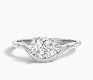 Pear Cut Moissanite Prong Setting 925 Sterling Silver Elegant Engagement <b>Ring</b> Teardrop <b>Dainty</b> Wedding Bridal Jewelry - Product Image 1