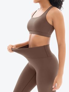 Ensemble de leggings sans couture et soutien-gorge de sport pour femmes, haute élasticité, yoga, course à pied, vêtements de sport - Product Image 4