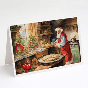 Lunatique A7 Taille 5x7 Cartes Vierge Paquet de 8 Biscuits avec Père Noël Cartes de Voeux avec Enveloppes - Product Image 1