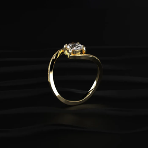 Bague en diamant ovale de 1,25 carat, motif spirale infini, diamant de laboratoire, bande lisse, ajustement confortable, légère, à vendre. - Product Image 2