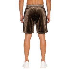 Pantalones Cortos de Terciopelo para Hombre, Color Caqui, Mezcla de Poliéster Resistente, Corte Holgado, Transpirables, Suaves al Tacto, Cintura Elástica - Product Image 2