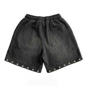 Conjuntos de Camisas y Pantalones Cortos Negros con Logotipo Personalizado para Hombre, Estilo Lavado Ácido, para Ropa Urbana de Verano, Conjuntos Modernos para Actividades al Aire Libre - Product Image 5