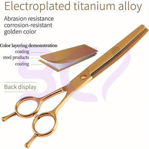 Tijeras de peluquería de alta calidad con tensión ajustable, de acero antioxidante, ligeras y de filo afilado para uso en salón y hogar. - Product Image 3