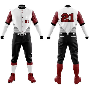 Tenue de baseball confortable et respirante, vêtements de sport à séchage rapide, uniformes de softball à prix avantageux, qualité supérieure, couleur unie - Product Image 1