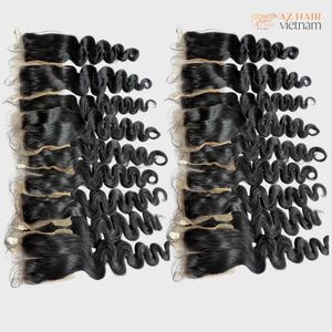 Vente chaude 180% Densité Raw Vietnamien Extensions de Cheveux Humains avec Corps Ondulé Dentelle Fermeture En Gros Usine Prix Perruque - Product Image 3