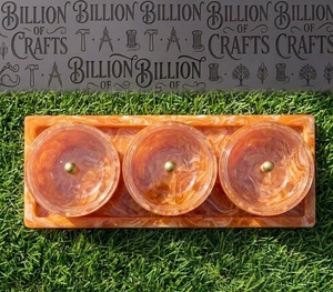 Modern Orange Resin <b>Serving</b> <b>Bowl</b> Set <b>With</b> <b>Lids</b> Airtight <b>Bowls</b> For Snacks Party Use - Product Image 3