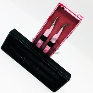 Pince à cils durable avec boîte d'emballage pince à épiler extension de cils Top Deal Logo vison boîte à cartes en acier inoxydable - Product Image 5