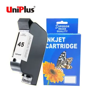 Uniplus 45 45si solvente cartucho de tinta hp45 cartucho 2588 para hp 45 tij tij handheld a jato de tinta de impressora de código de data