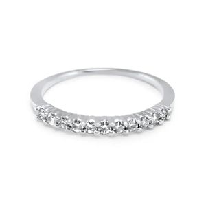 Bague de fiançailles ZAWO HOUSE en argent sterling 925 avec pavé unique de moissanite, plaqué or rose, luxe vintage - Product Image 3