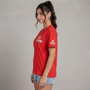 Camiseta con estampado de dibujos animados para mujer, ropa informal de mezcla de algodón con estampado gráfico elegante y de manga corta, ropa cómoda para el verano - Product Image 6