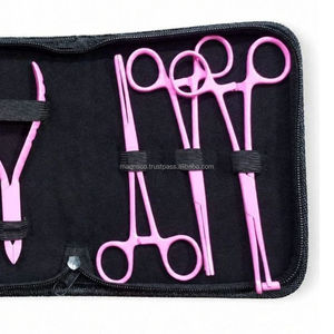 Stainless Steel Permanent Makeup Tool <b>Kit</b> with Tweezers Forceps Needle Holder and Wire Cutter for PMU Microblading and Beauty - Product Image 6