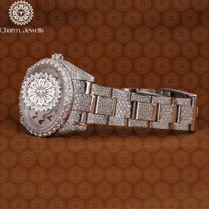 Montre de luxe pour homme Charm_Jewells, boîtier en acier inoxydable, cadran analogique 40 mm, mouvement mécanique, verre, résistance à l'eau 10 bars, automatique - Product Image 2