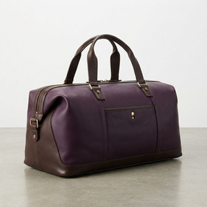 Leather Duffle Travel Bag With Adjustable <b>Strap</b> Leather Travel Duffle Bag For Gym Custom Genuine Leather Travel Bag With Logo - Product Image 1